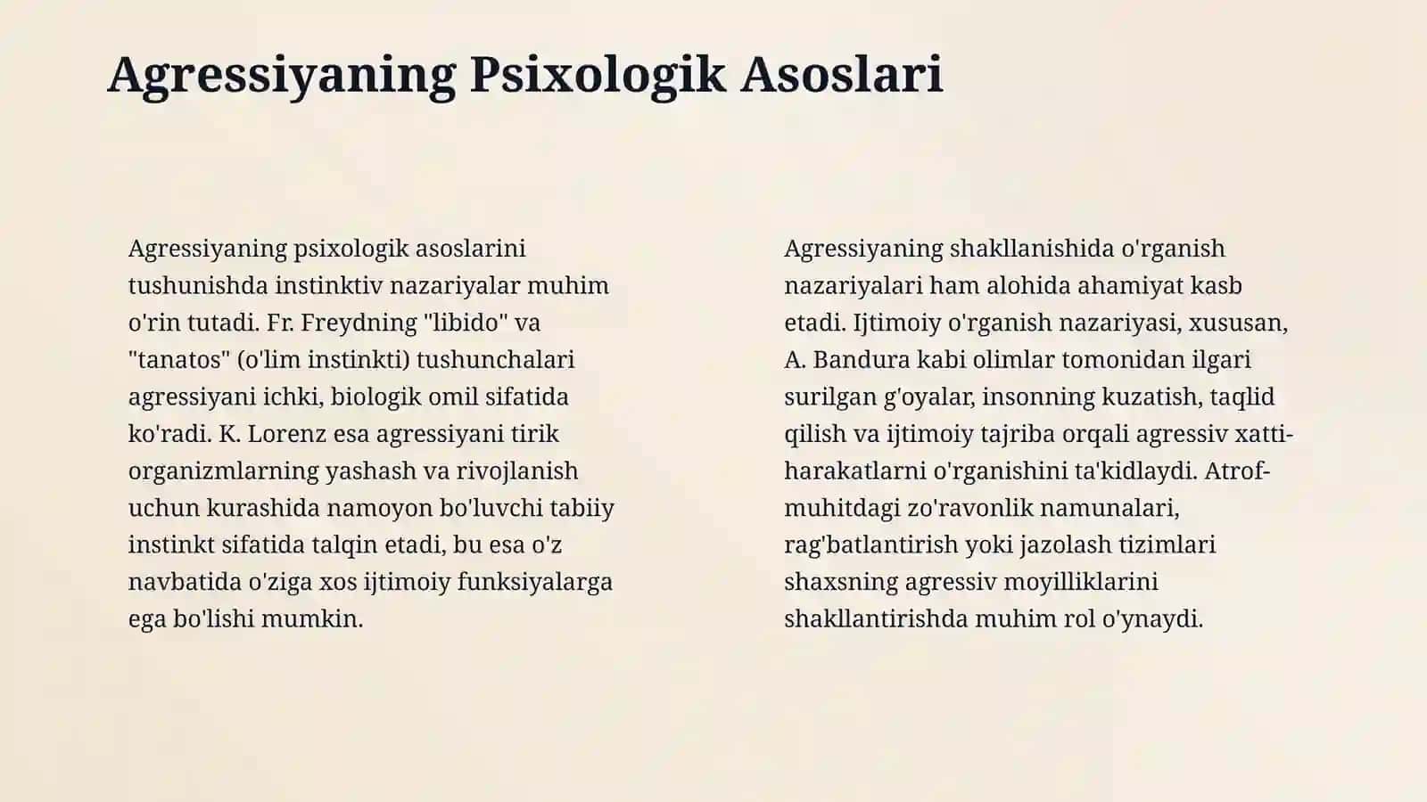 agressiya va zo'ravonlik xaqida tushuncha 4