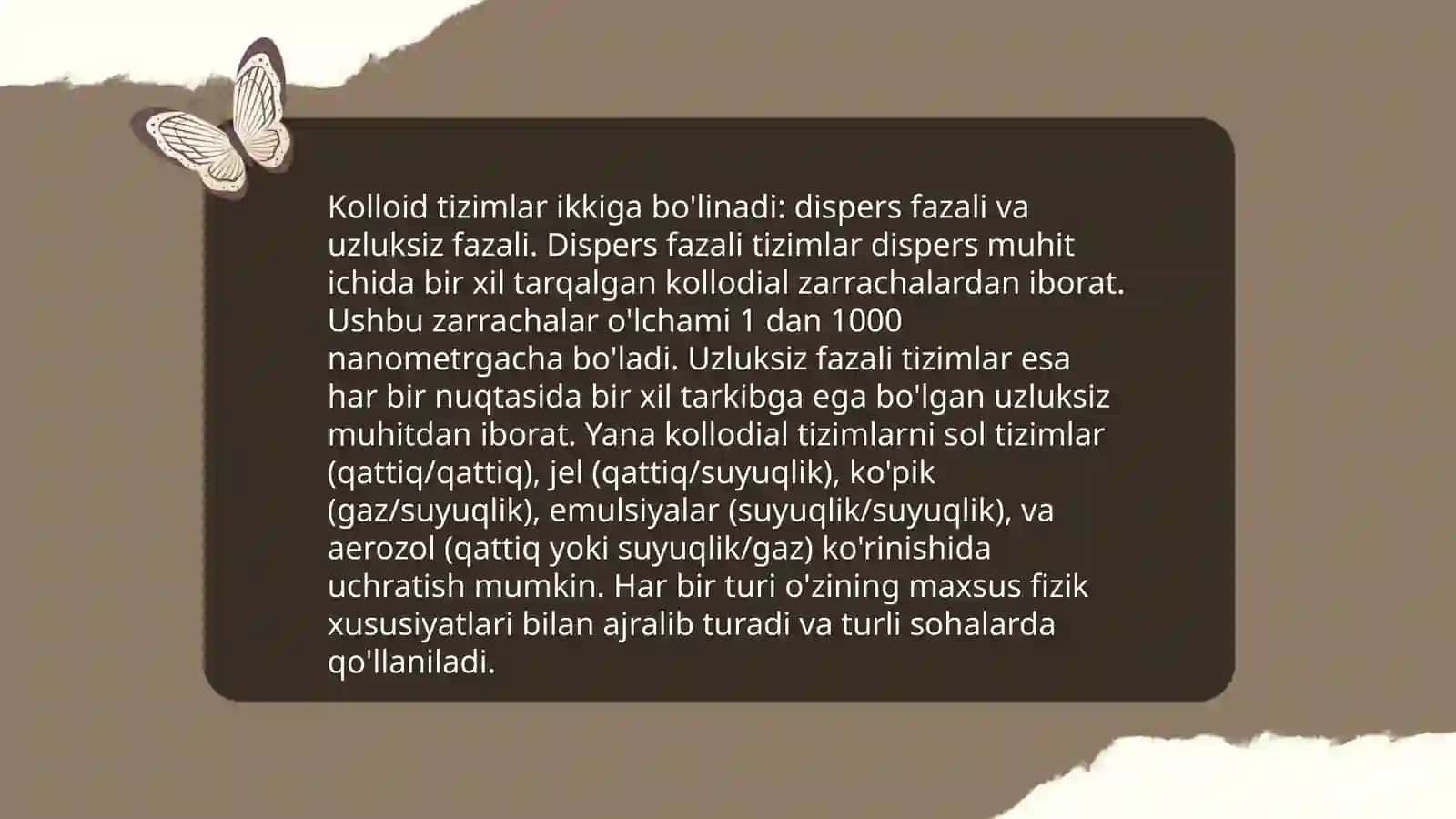 Dagʻal dispers sistemalarning xossalari va ularning tibbiyot va formakologiyada ishlatilishi 4