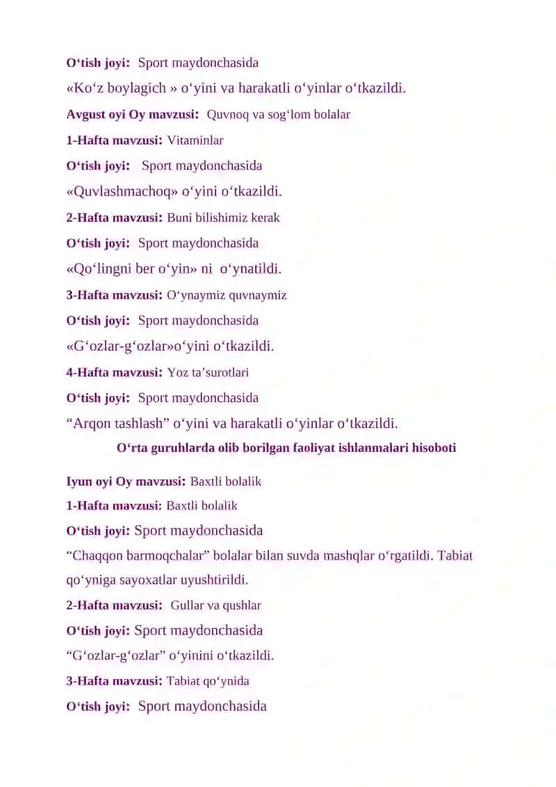 Yozgi sog‘lomlashtirish 4