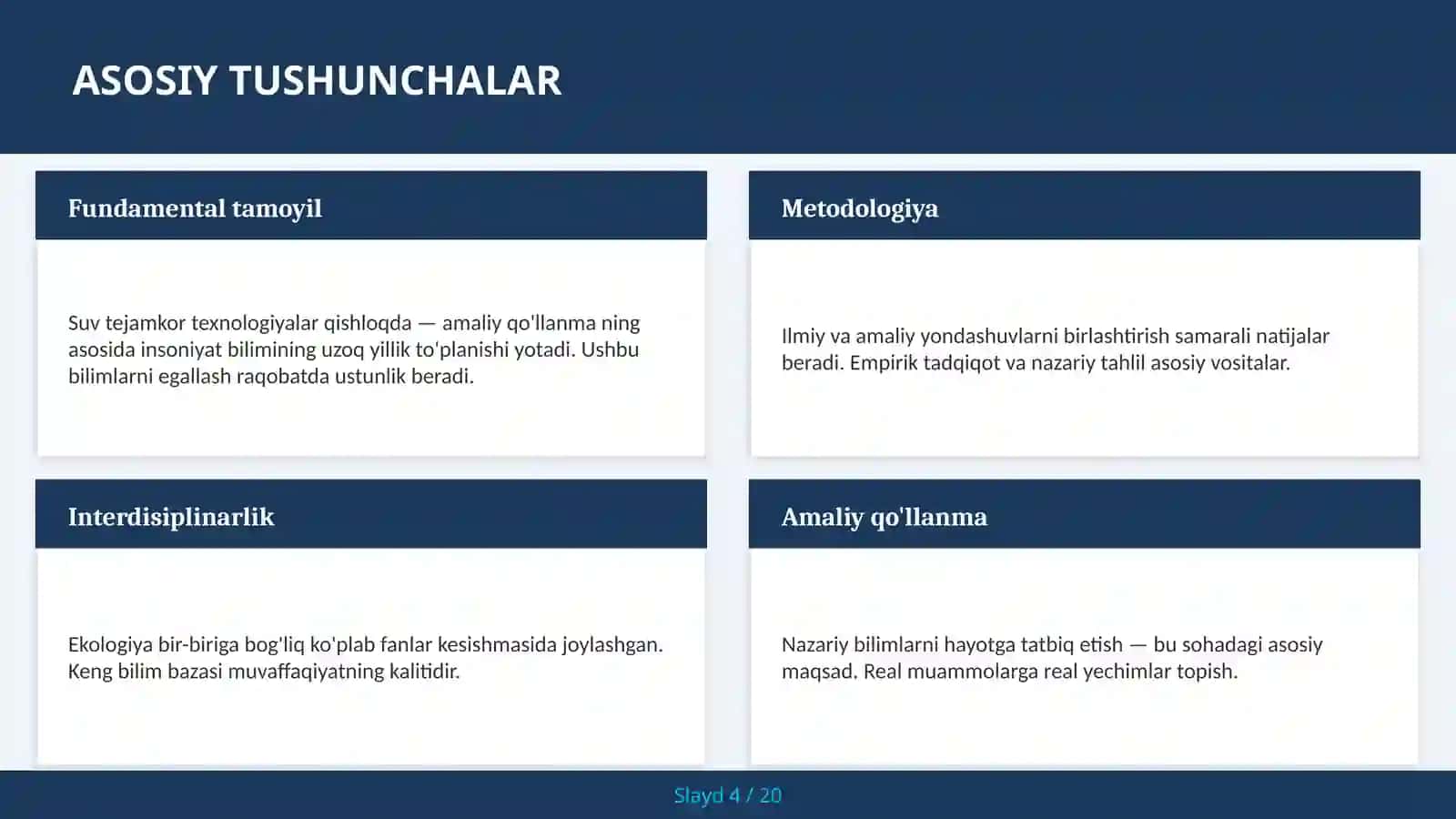 Suv tejamkor texnologiyalar qishloqda — amaliy qo'llanma 4