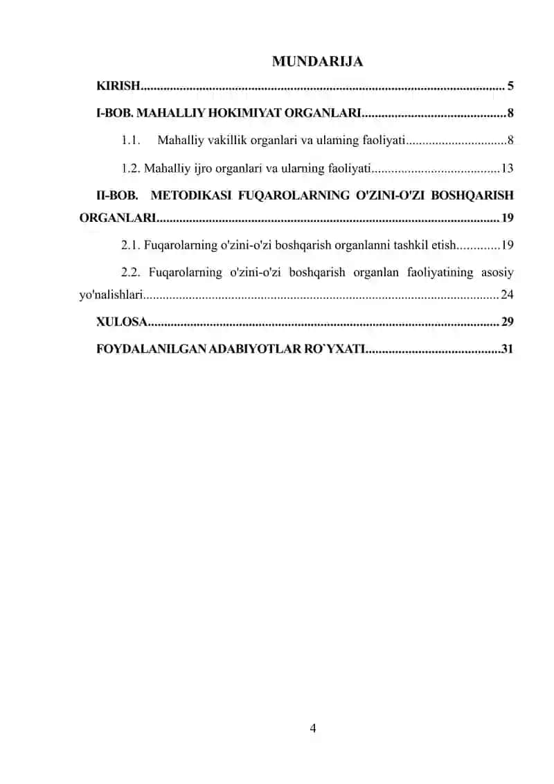 O'ZBEKISTONDA MAHALLIY O'ZINI BOSHQARUV ORGANLARI FAOLIYATINI YO'LGA QO’YILISHI 4
