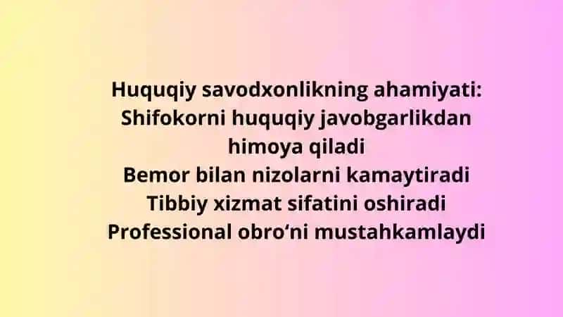Stomatologik kadrlarning tibbiy-huquqiy savodxonligi masalasi 4