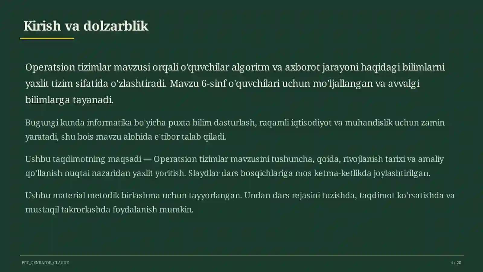 Operatsion tizimlar (6-sinf) 4