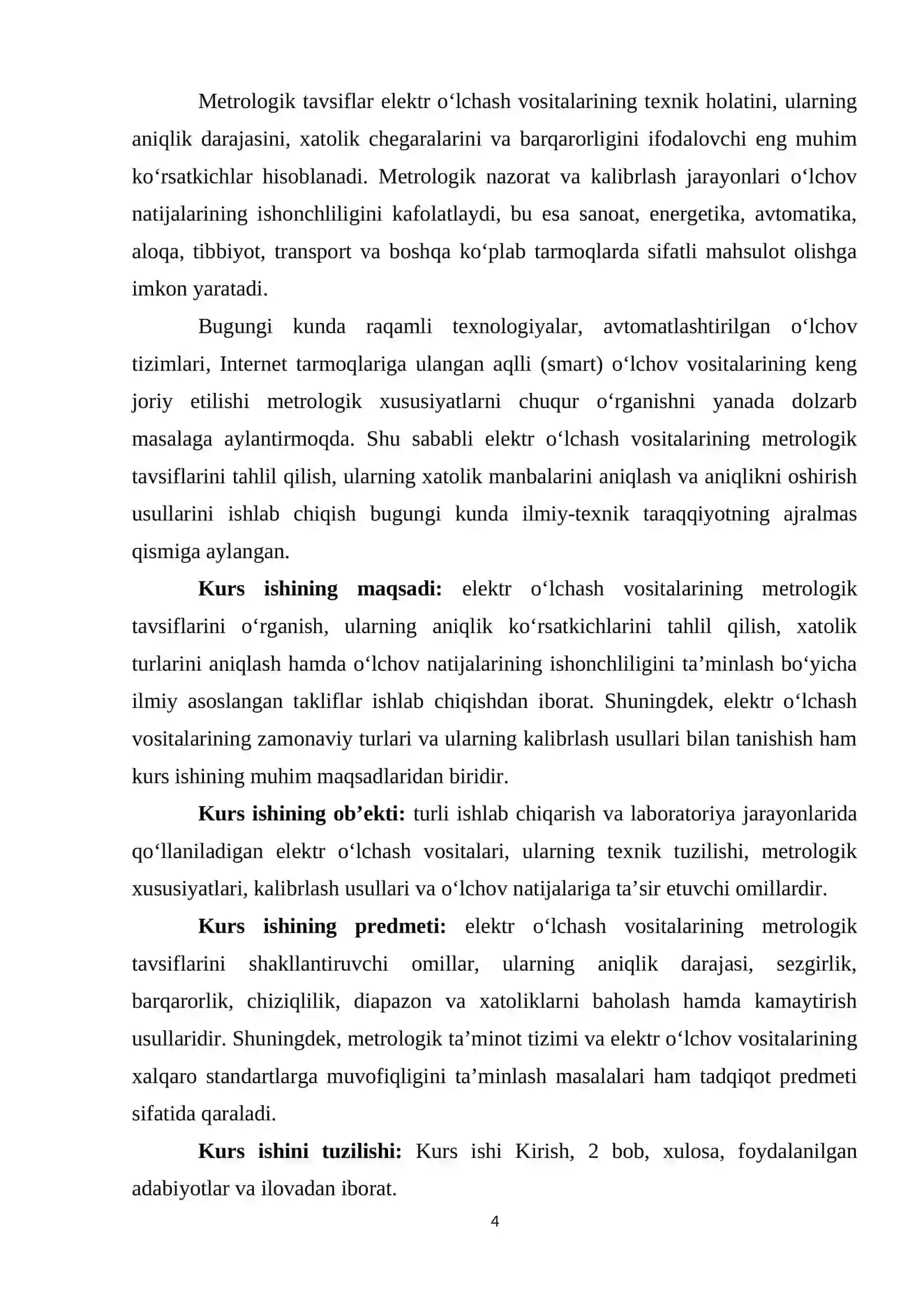 ELEKTR O‘LCHASH VOSITALARINING METROLOGIK TAVSIFLARI. 4