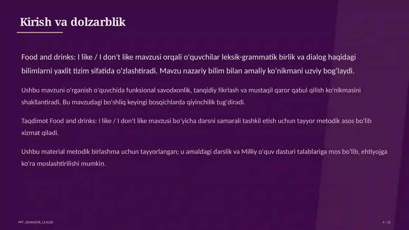 Ingliz tili (1– 11) — metodik birlashma uchun 4