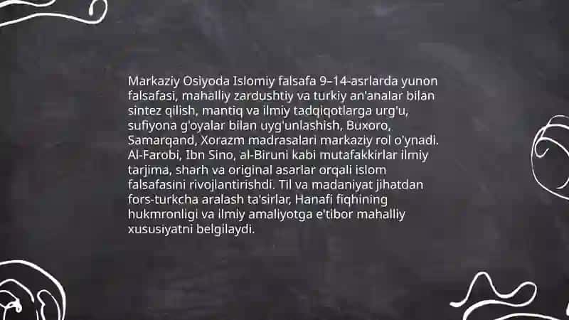 Markaziy Osiyo falsafasining o'ziga xos xususiyatlari 4