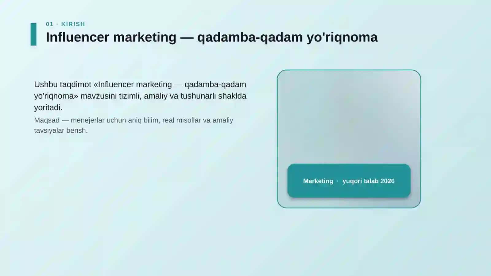 Influencer marketing — qadamba-qadam yo'riqnoma 4