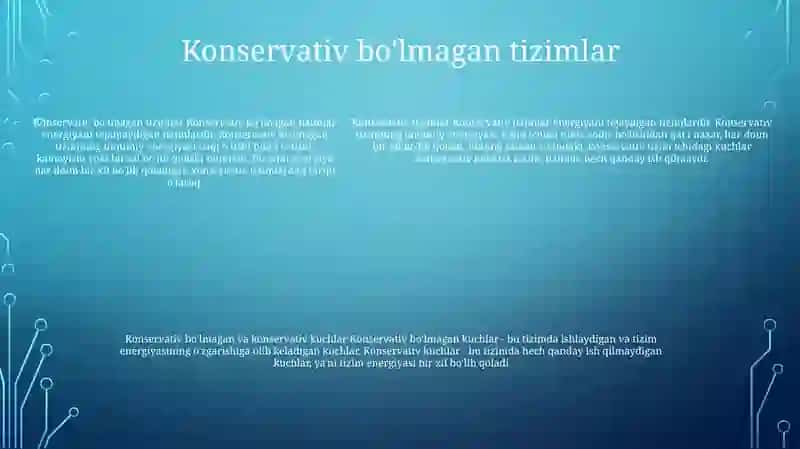 Konservativ Va Nokonservativ Sistemalar 4