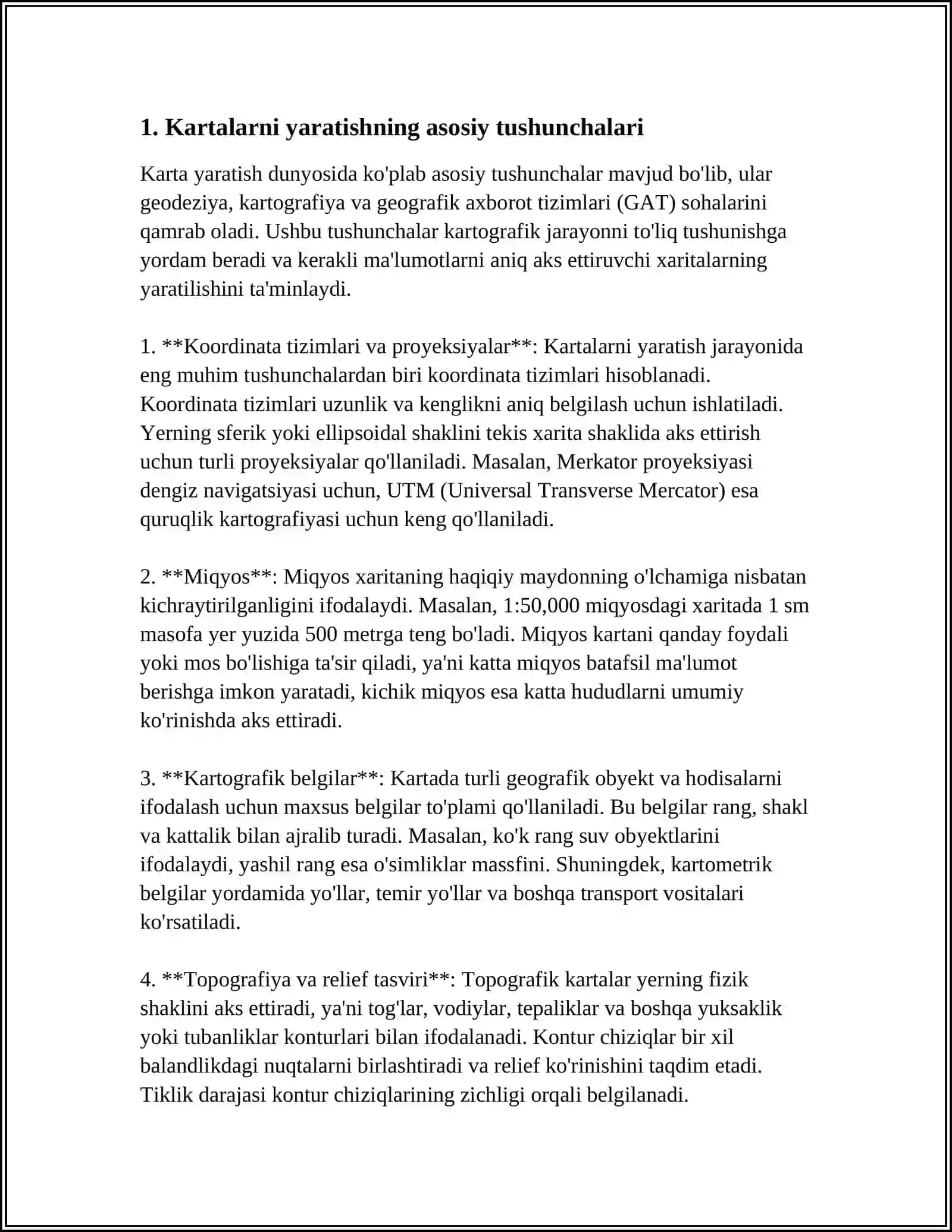 KARTOGRAFIYA FANIDAN MUSTAQIL ISHI 4