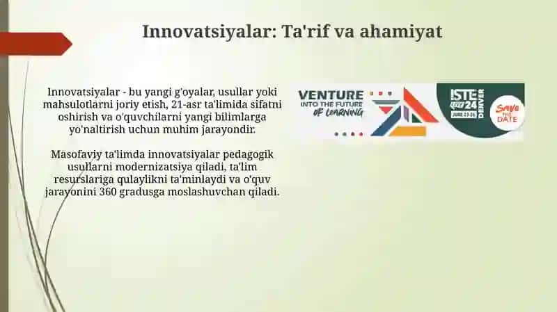 Masofaviy talimda innovatsiyaning roli 4