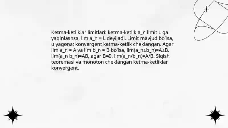 Limit haqida tushuncha 4