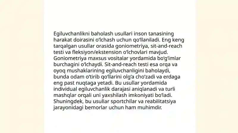 Egiluvchanlikni rivojlantiruvchi maxsus mashqlar 4