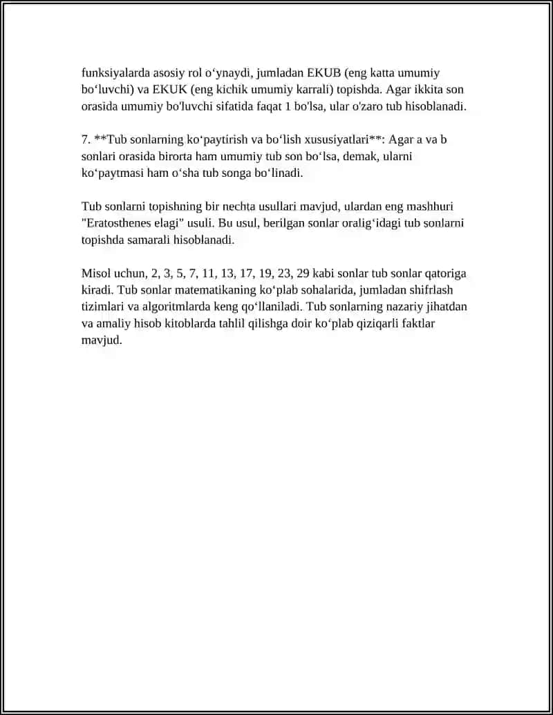 TUB VA MURAKKAB SONLAR.EKUK VA EKUB 4