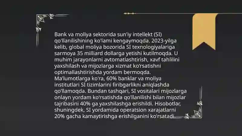 Iqtisodiyot sohalarda sun'iy intellektdan foydalanish xususiyatlari 4