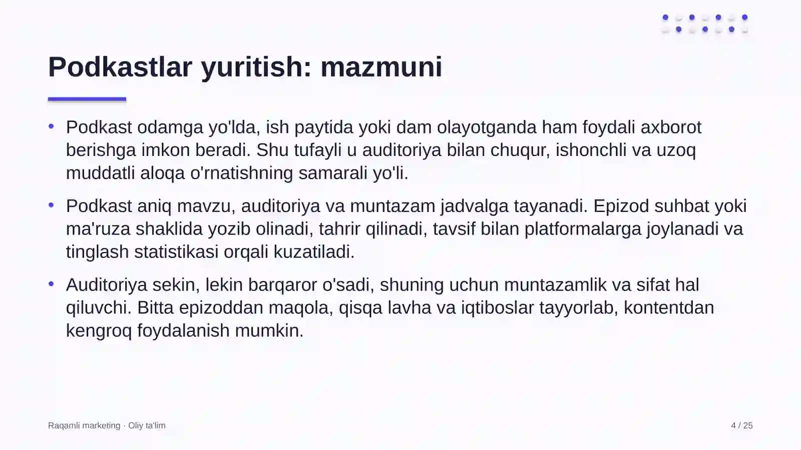 Tibbiy laboratoriyalarda podkastlar yuritish 4