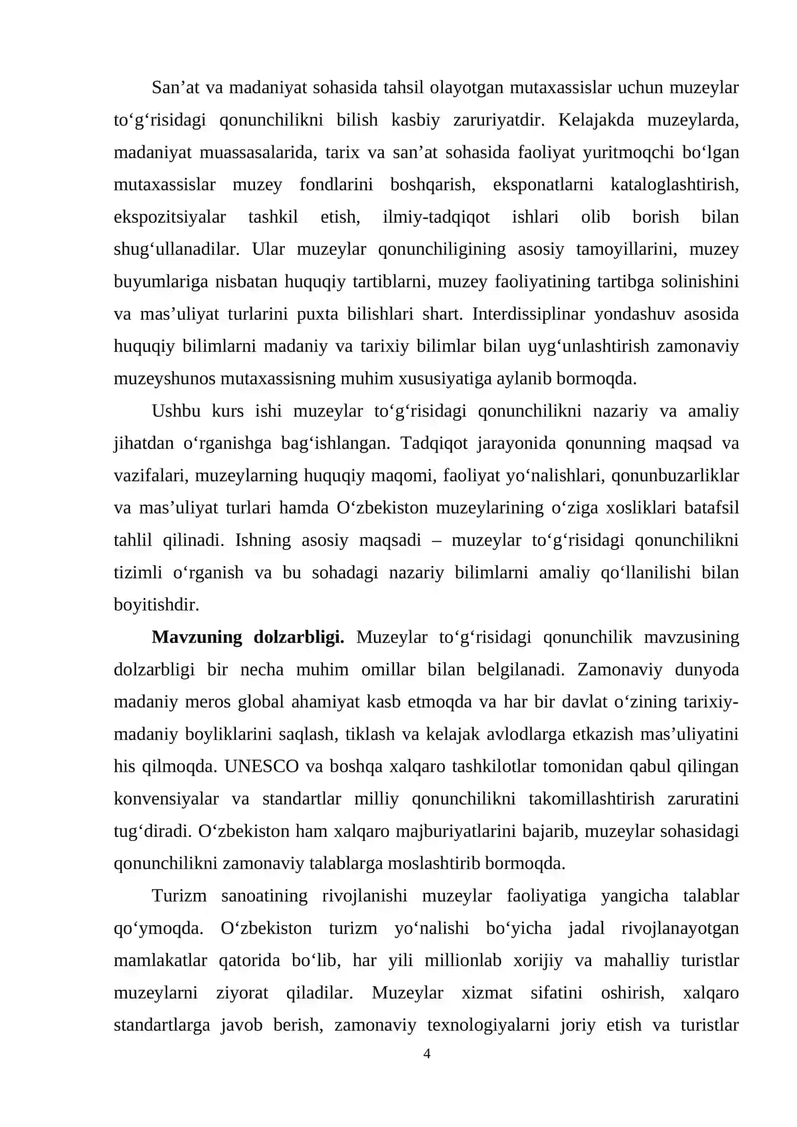 “Muzeylar to‘g‘risidagi qonun” 4