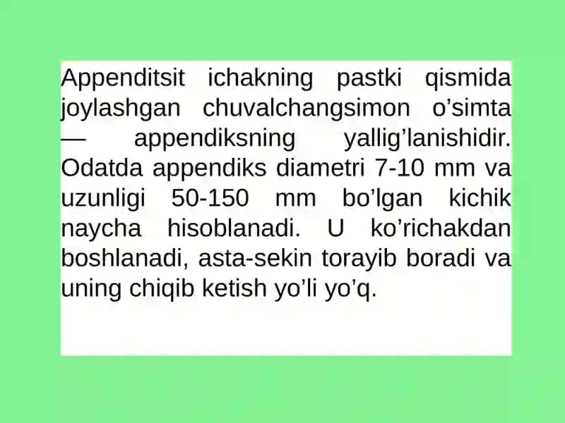 O‘tkirappenditsit 4