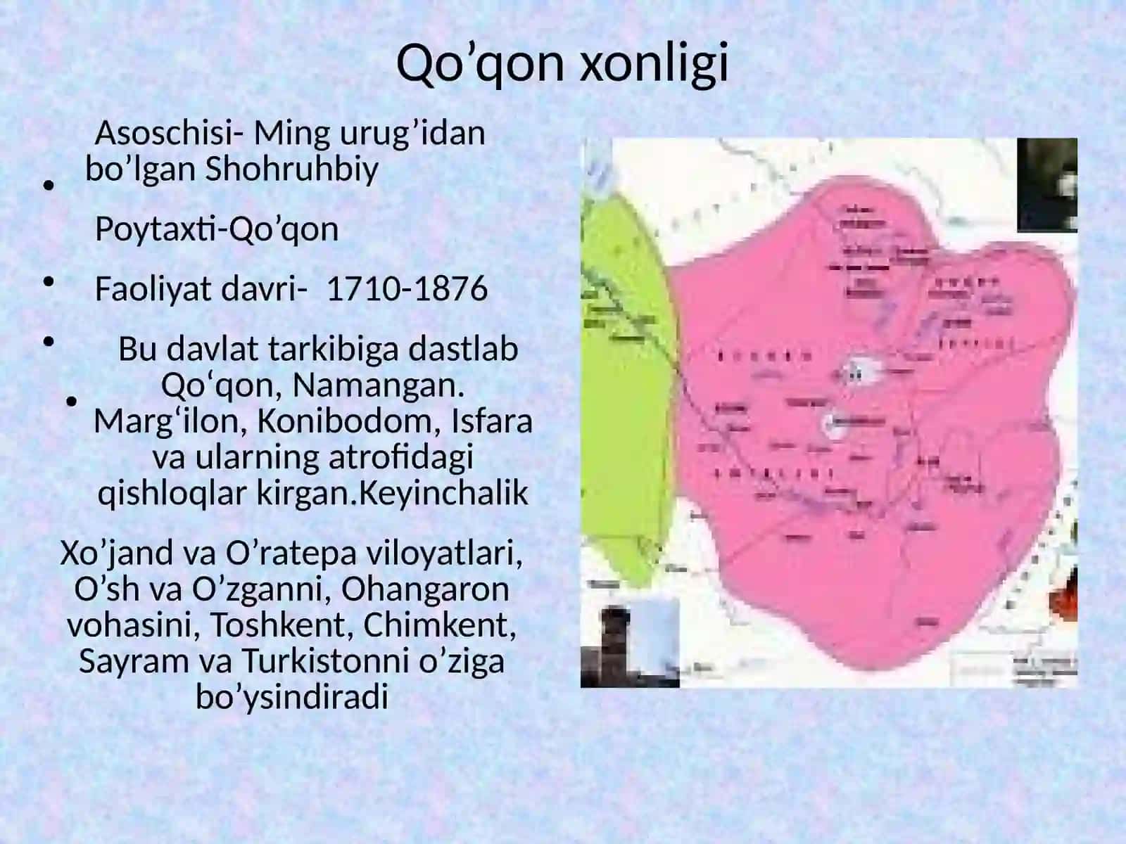 Qo’qon xonligidagi ijtimoiy-iqtisodiy, siyosiy, madaniy holat 4