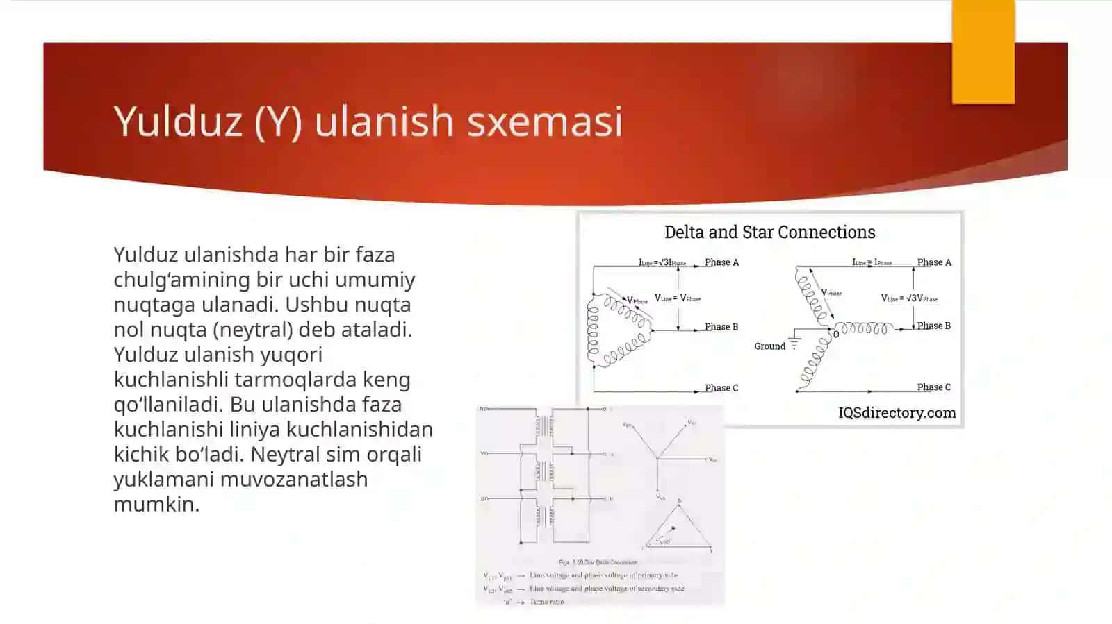 Transformator chulg`mlarining ulanish guruxlari va belgilanishlari bilan tanishish hamda ularning sxemalarini chizish mavzusida slayd taqdimot 4
