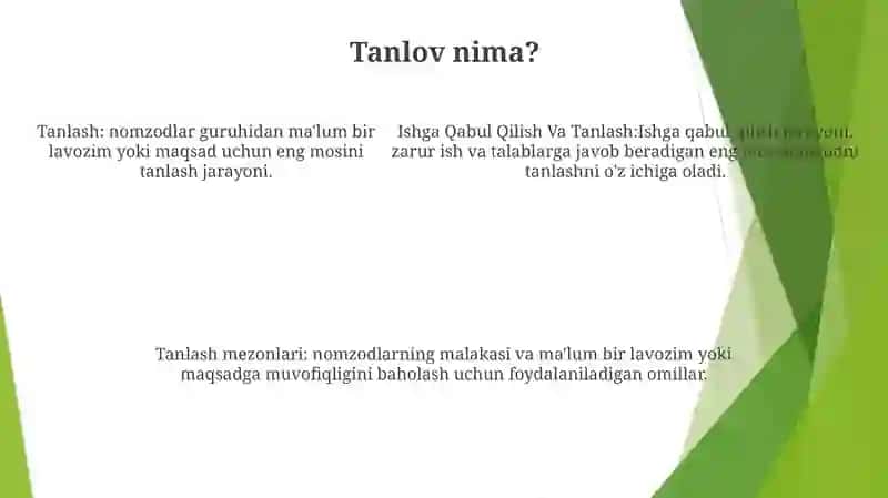 Ishga Qabul Qilish Va Tanlash 4