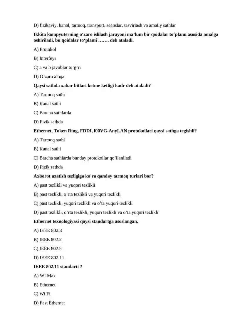 Tarmoq xavfsizligi testlar 4