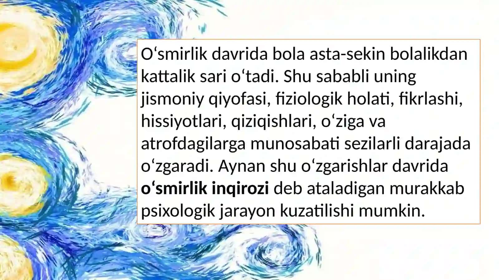 O‘smirlik davri inqirozi va uning psixologik, psixofiziologik sabablari 4
