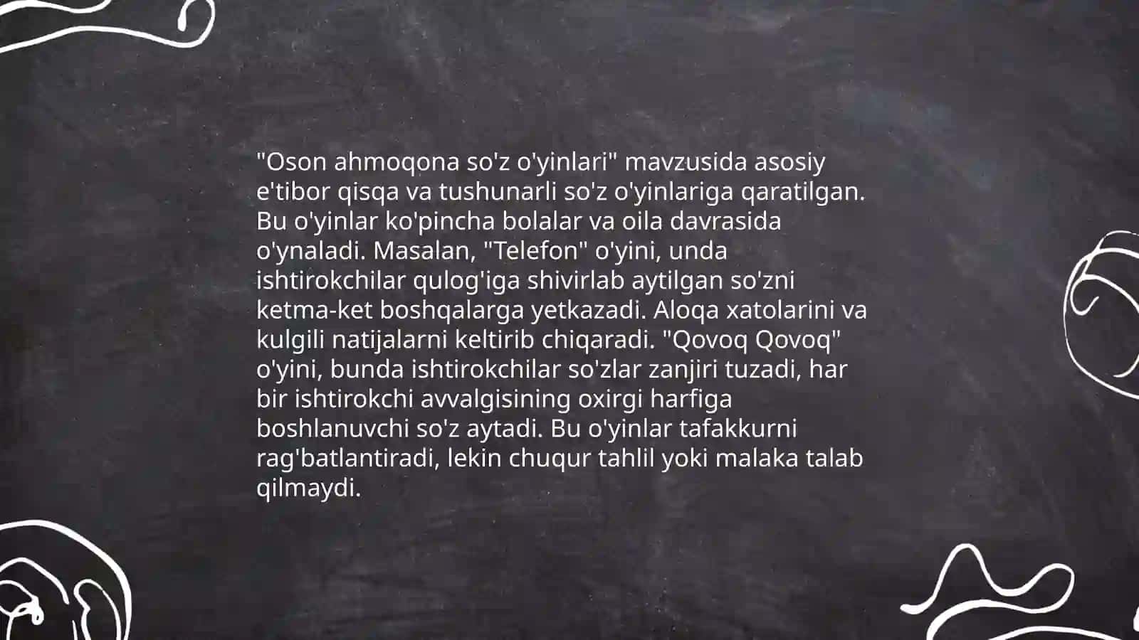 Oddiy tez aytiladigan so'zlar 4