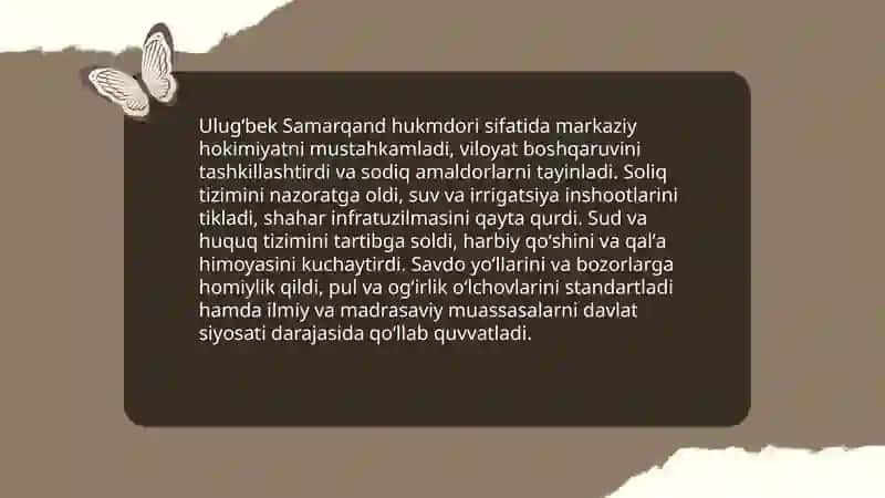 Mirzo Ulugʻbek-davlat arbobi va buyuk olim 4