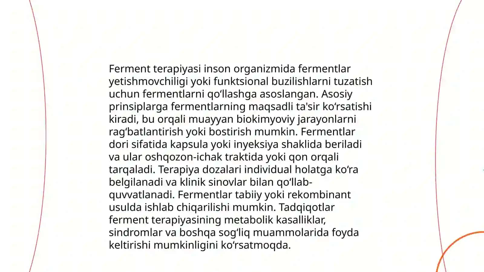 Fermentlarning amalyotda dori - darmon sifatida qo'llanilishi.IM mobillangan fermentlar 4