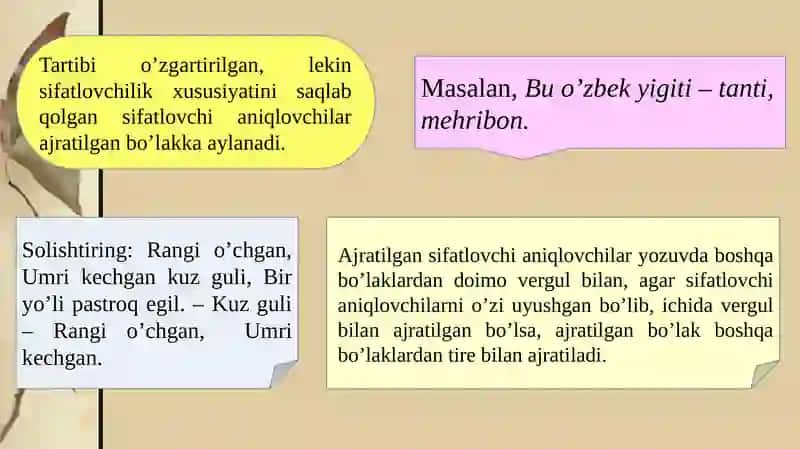 Ajratilgan bo`laklar va ularning ifodalanishi 4