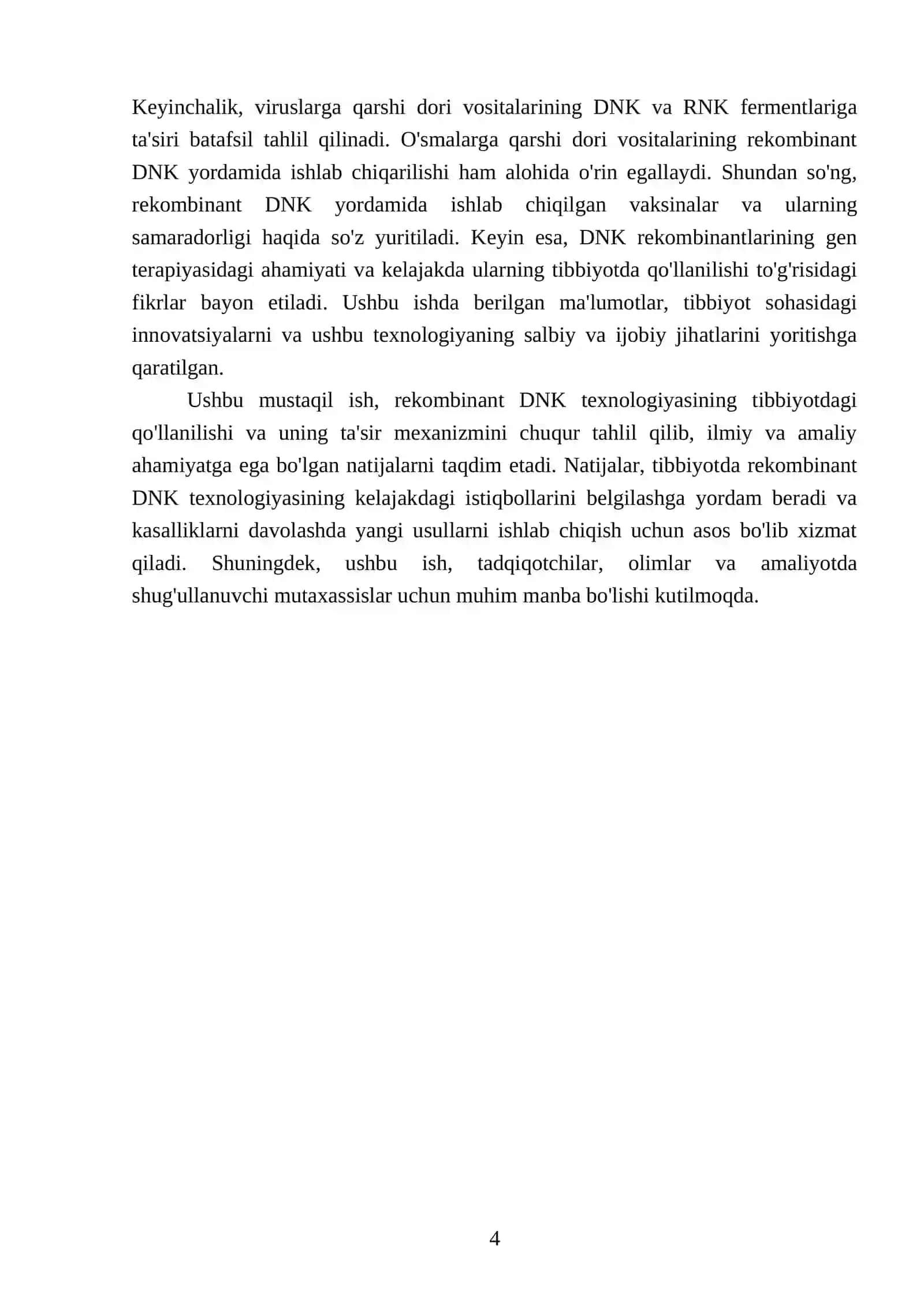 Tibbiyotda DNK rekombinantlarni qo'llanilishi 4