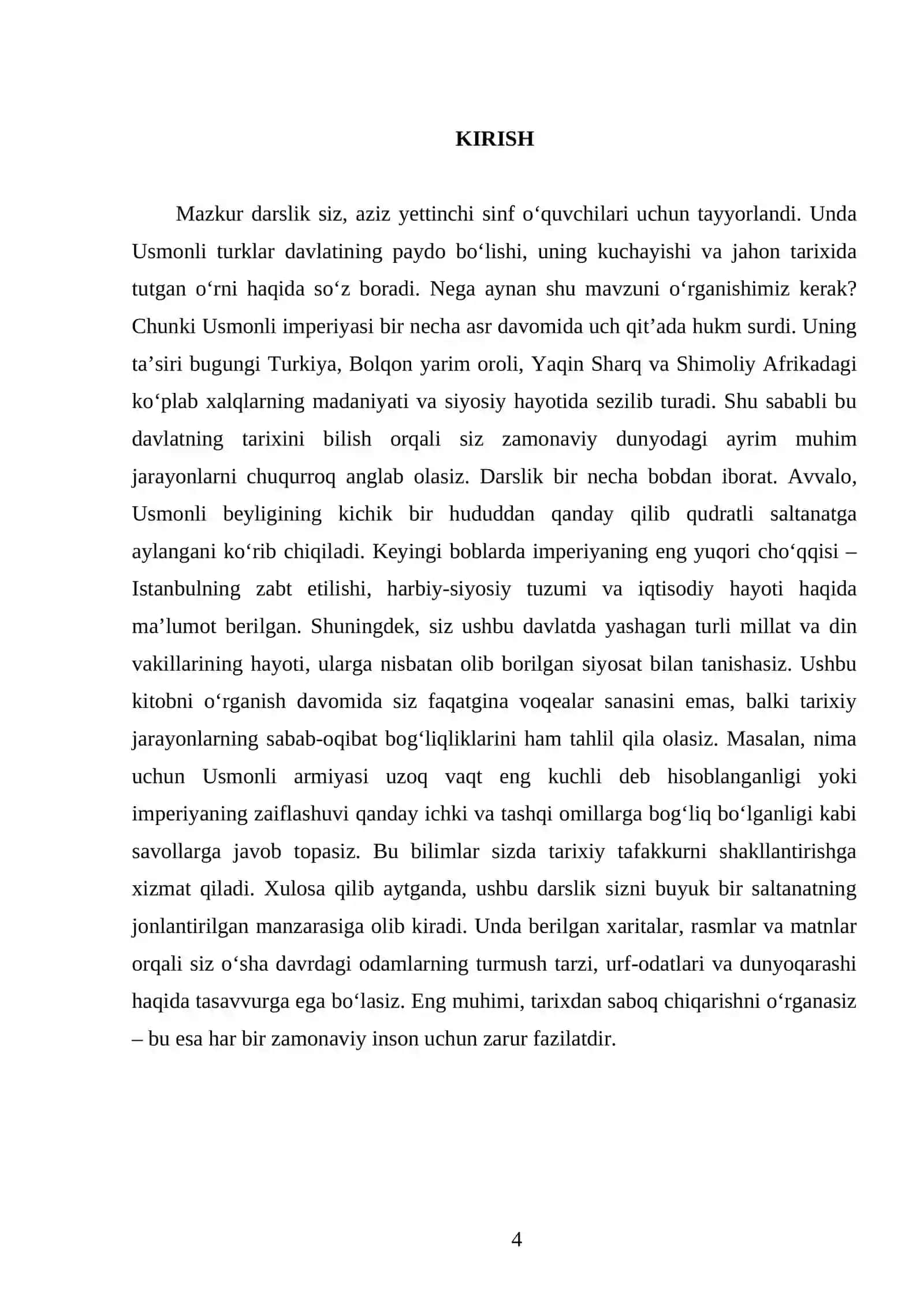 USMONLI TURKLAR DAVLATI. 7- SINF 4