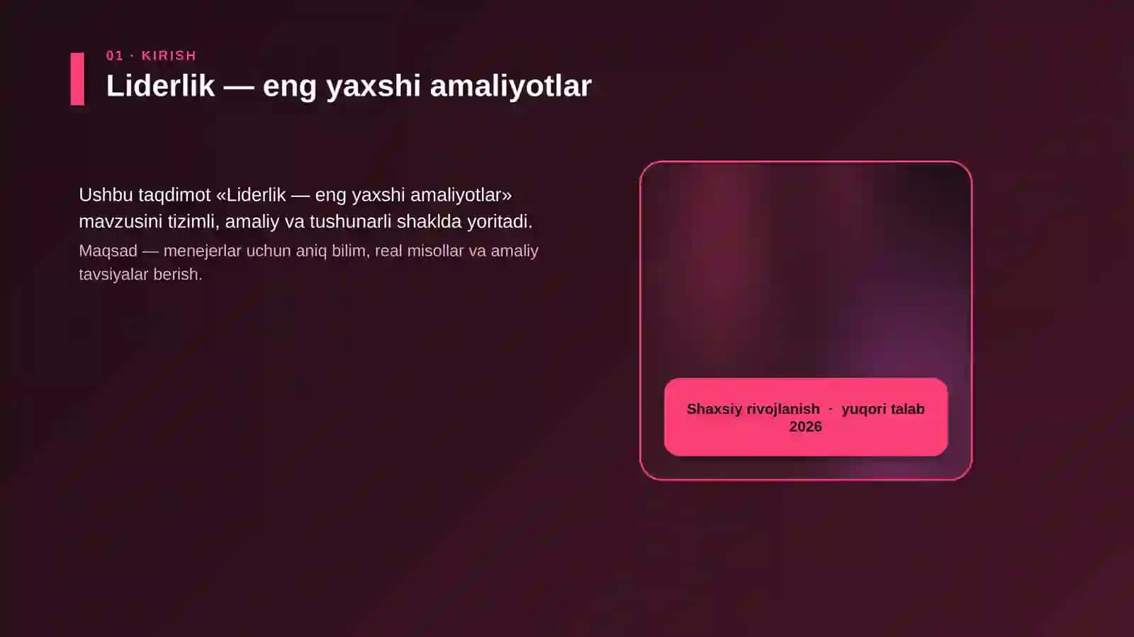 Liderlik — eng yaxshi amaliyotlar 4