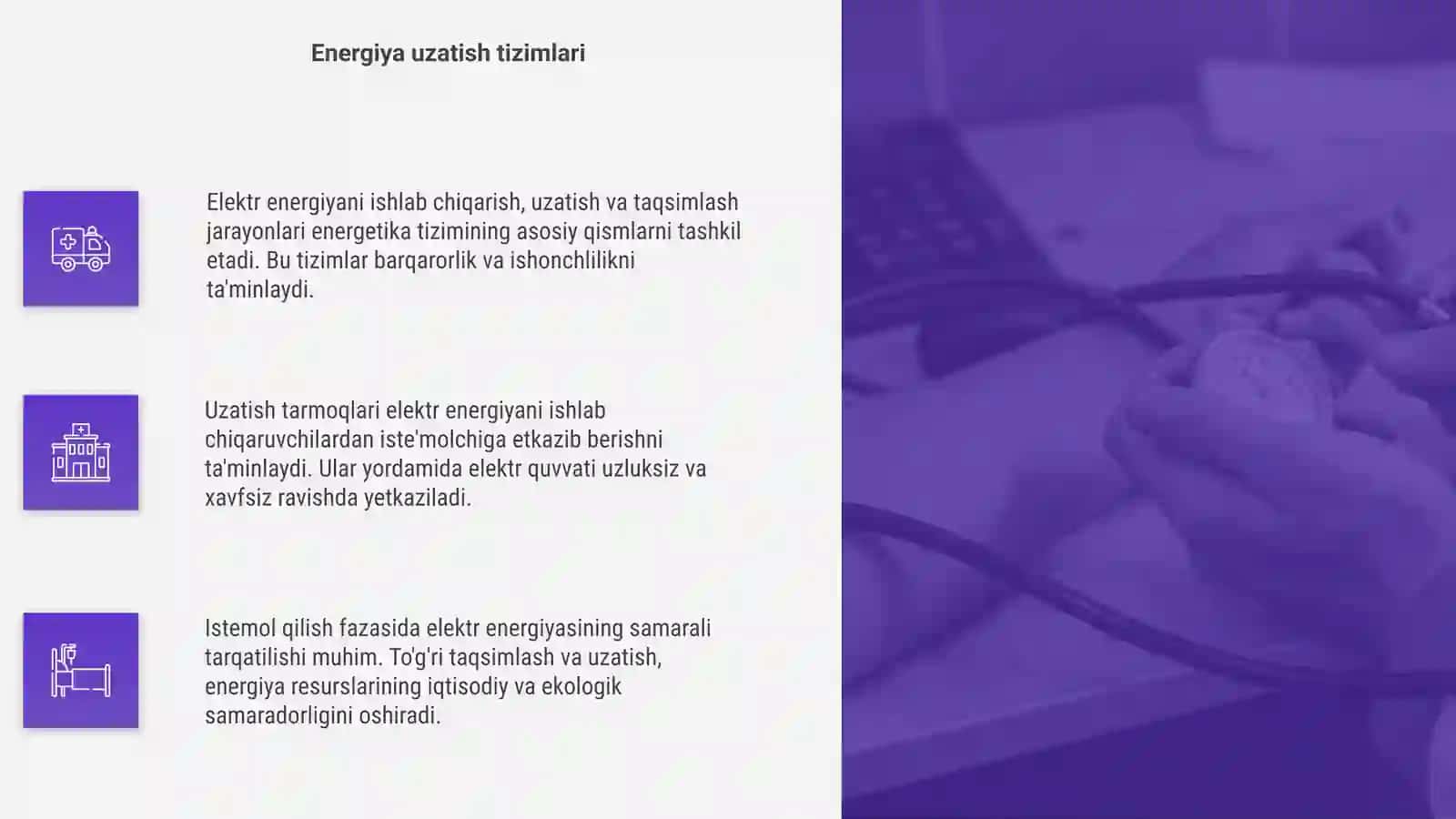 Elektr energiyani ishlab chiqarish uzatish taqsimlash va istemol qilish 4
