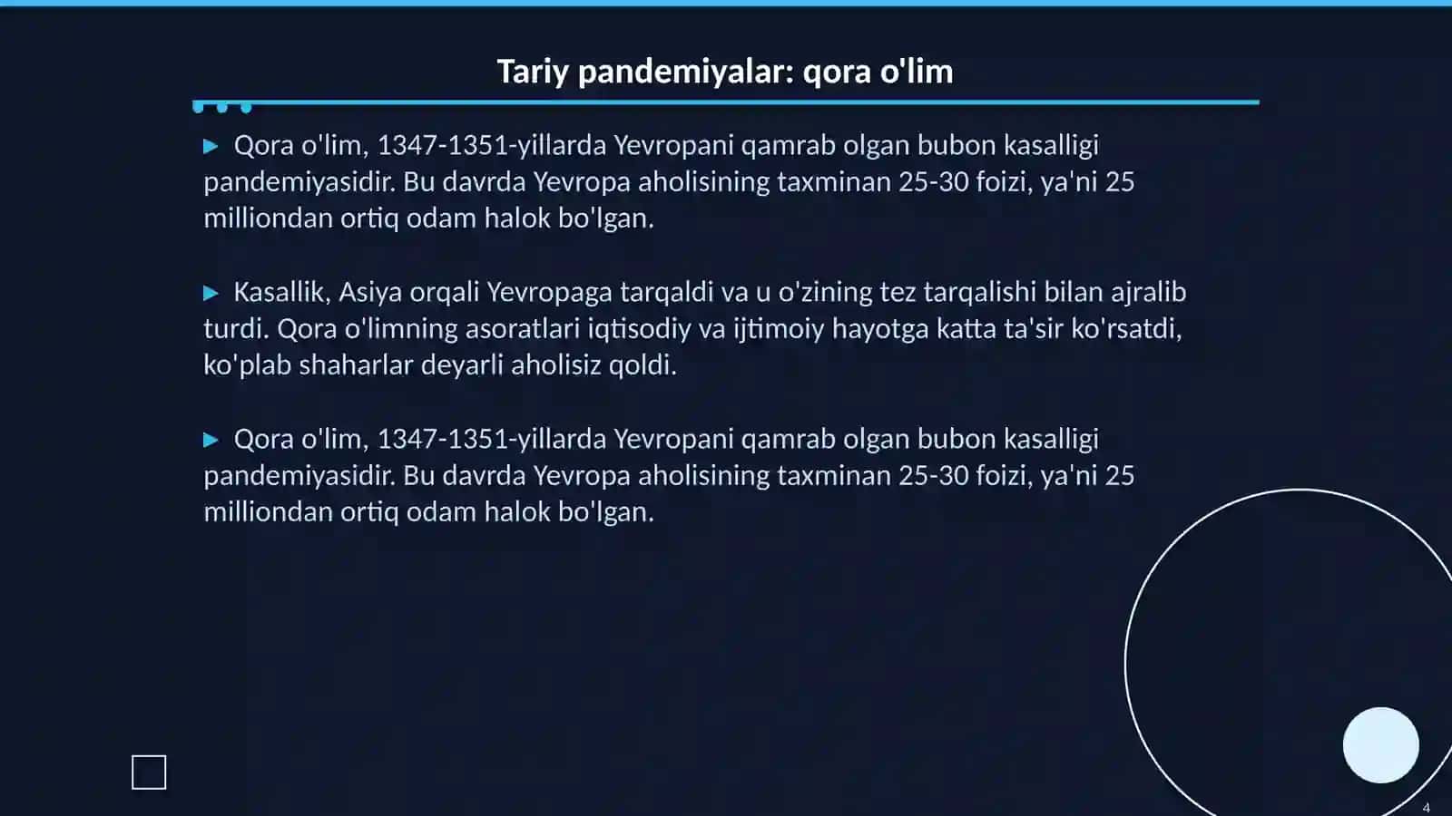Pandemiyalar tarixi 4