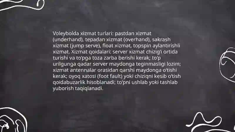 Voleybol, Basketbol, Gandbol, Futbol sport oʻyini qoidalari va yengil atletika 4