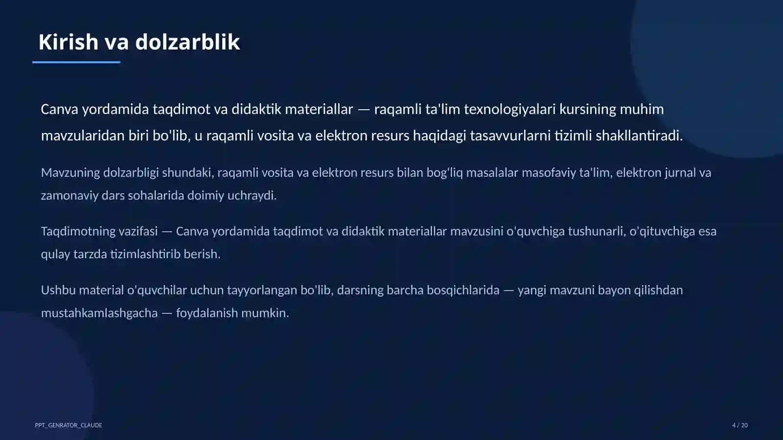 Canva yordamida taqdimot va didaktik materiallar 4