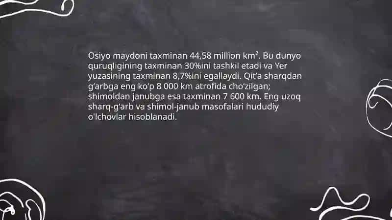 Osiyo qitʼasining umumiy tabiiy geografik tavsifi 4