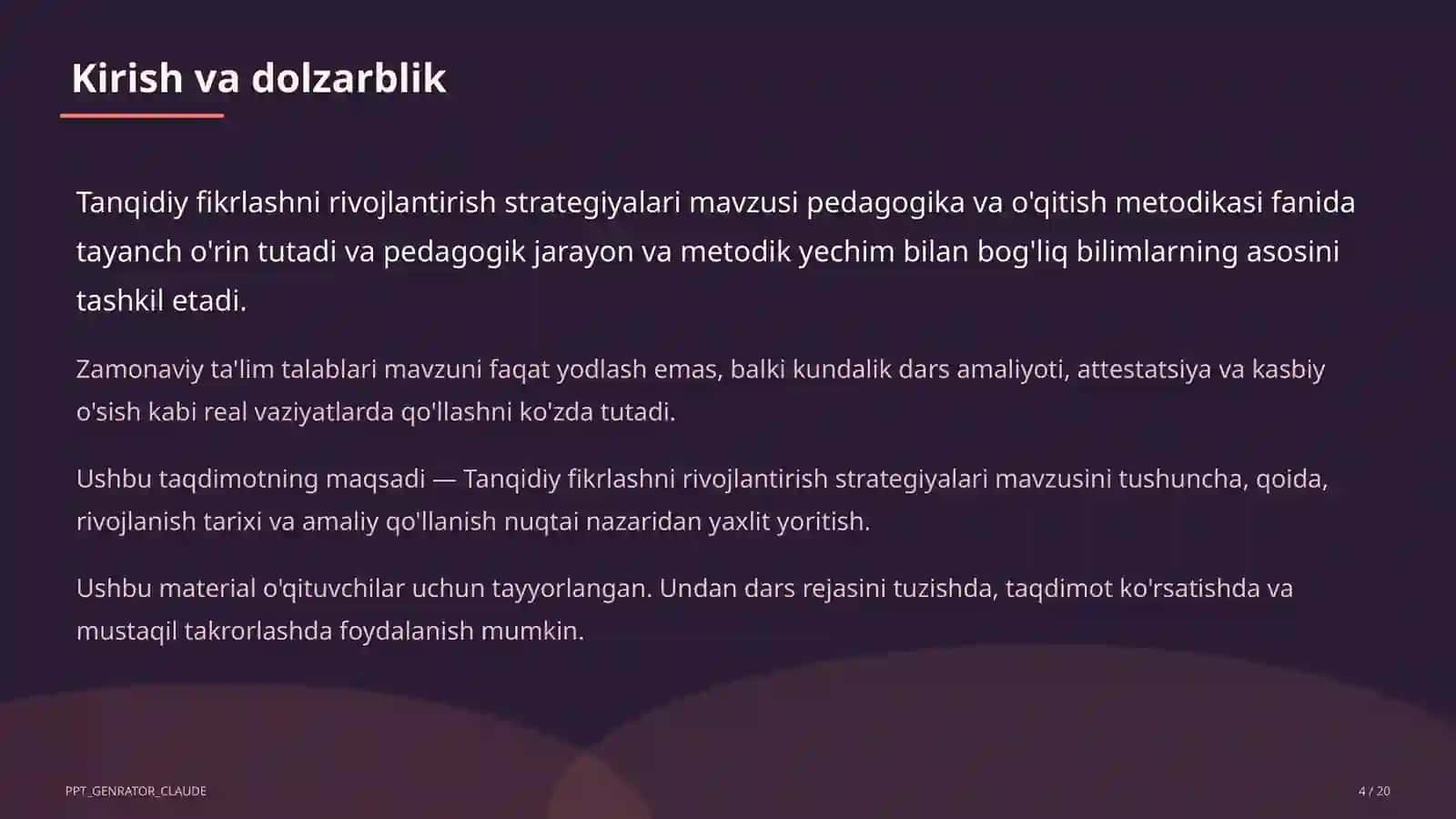 Tanqidiy fikrlashni rivojlantirish strategiyalari 4