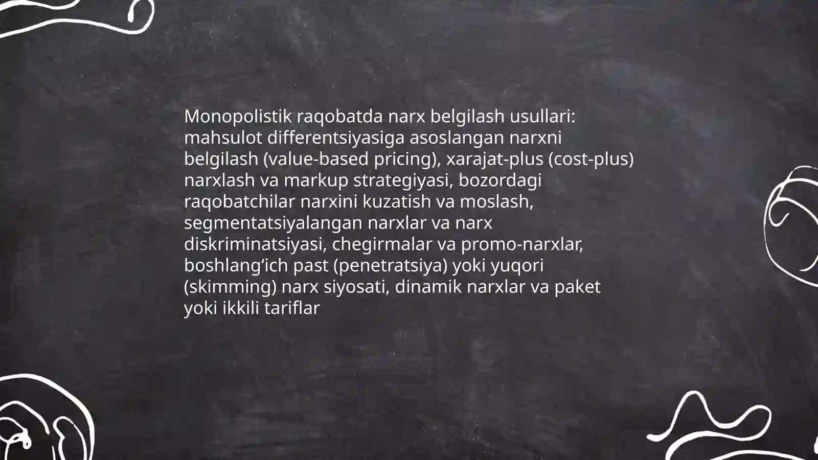 Raqobatlashgan monopol bozor sharoitida korxonalarning raqobat strategiyasi 4
