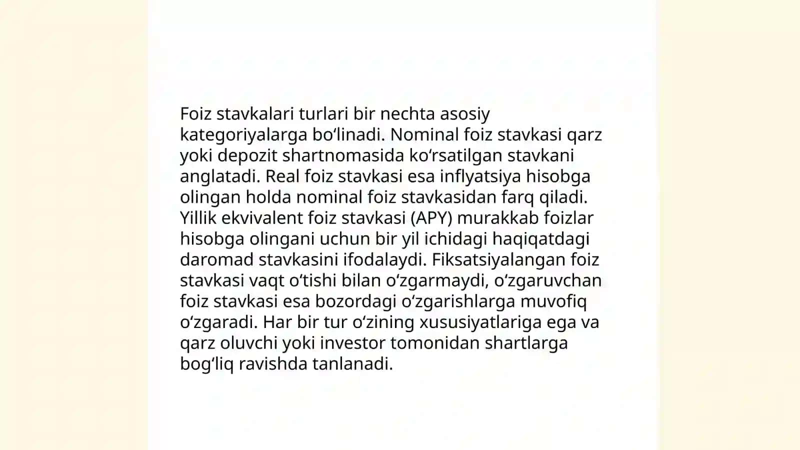 Inflatsiya va foiz stavkalari oʻrtasidagi bogʻliqlik 4