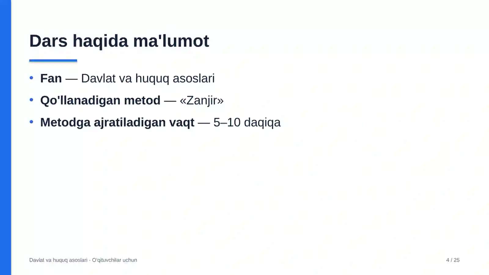 davlat va huquq asoslari darslarida zanjir metodidan foydalanish 9131 4