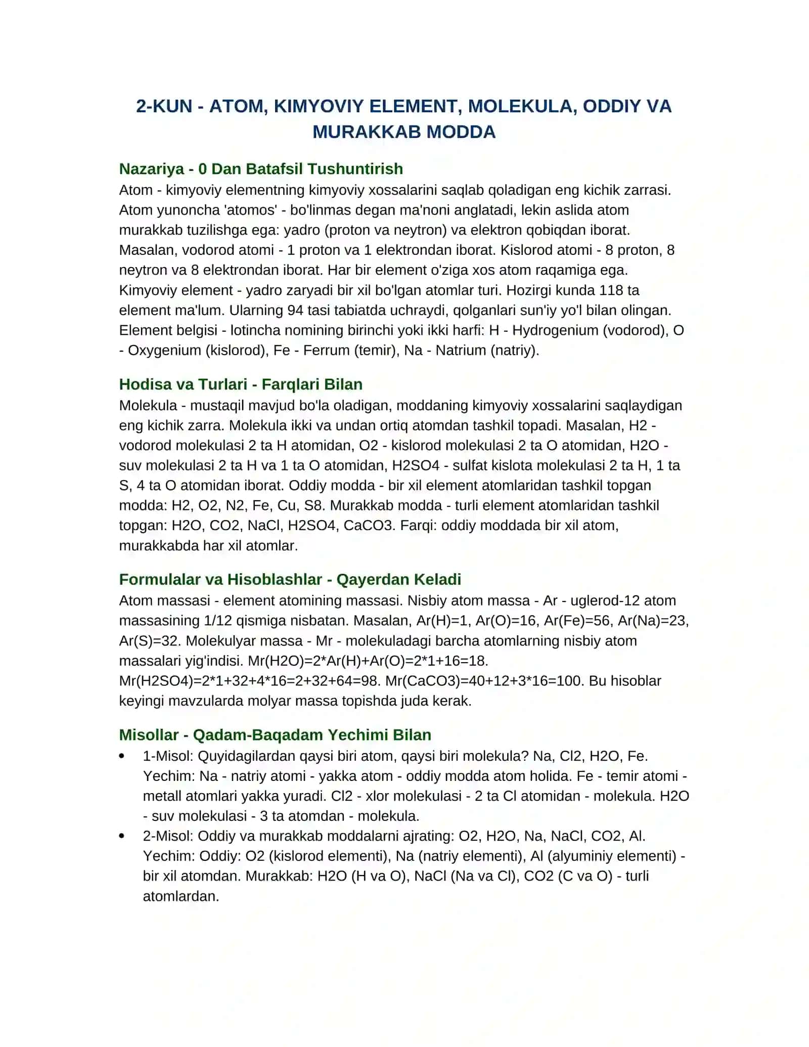 KIMYO Darsligi 0 dan boshlab (Qo'llanma) 4