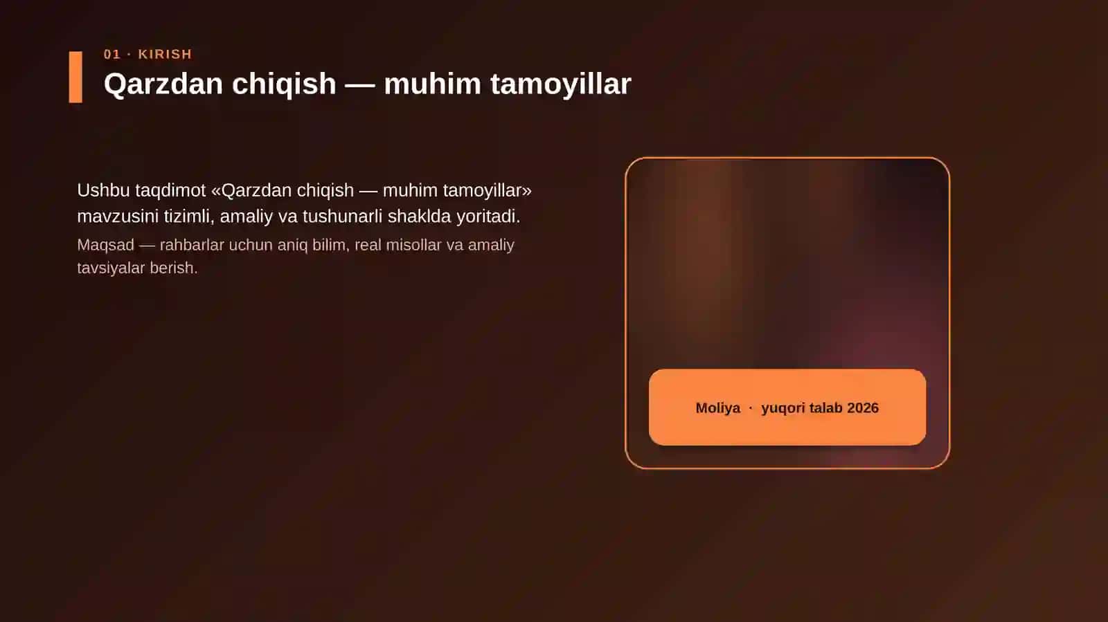 Qarzdan chiqish — muhim tamoyillar 4