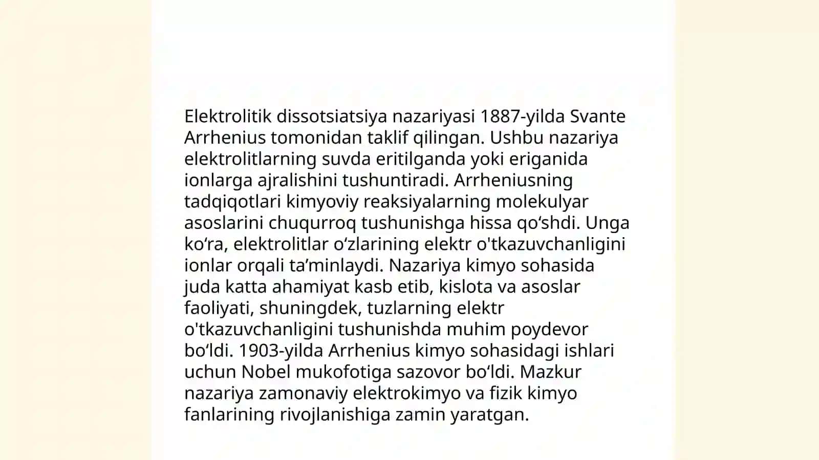 Elektrolitik dissotsiatsiya nazariyasi 4