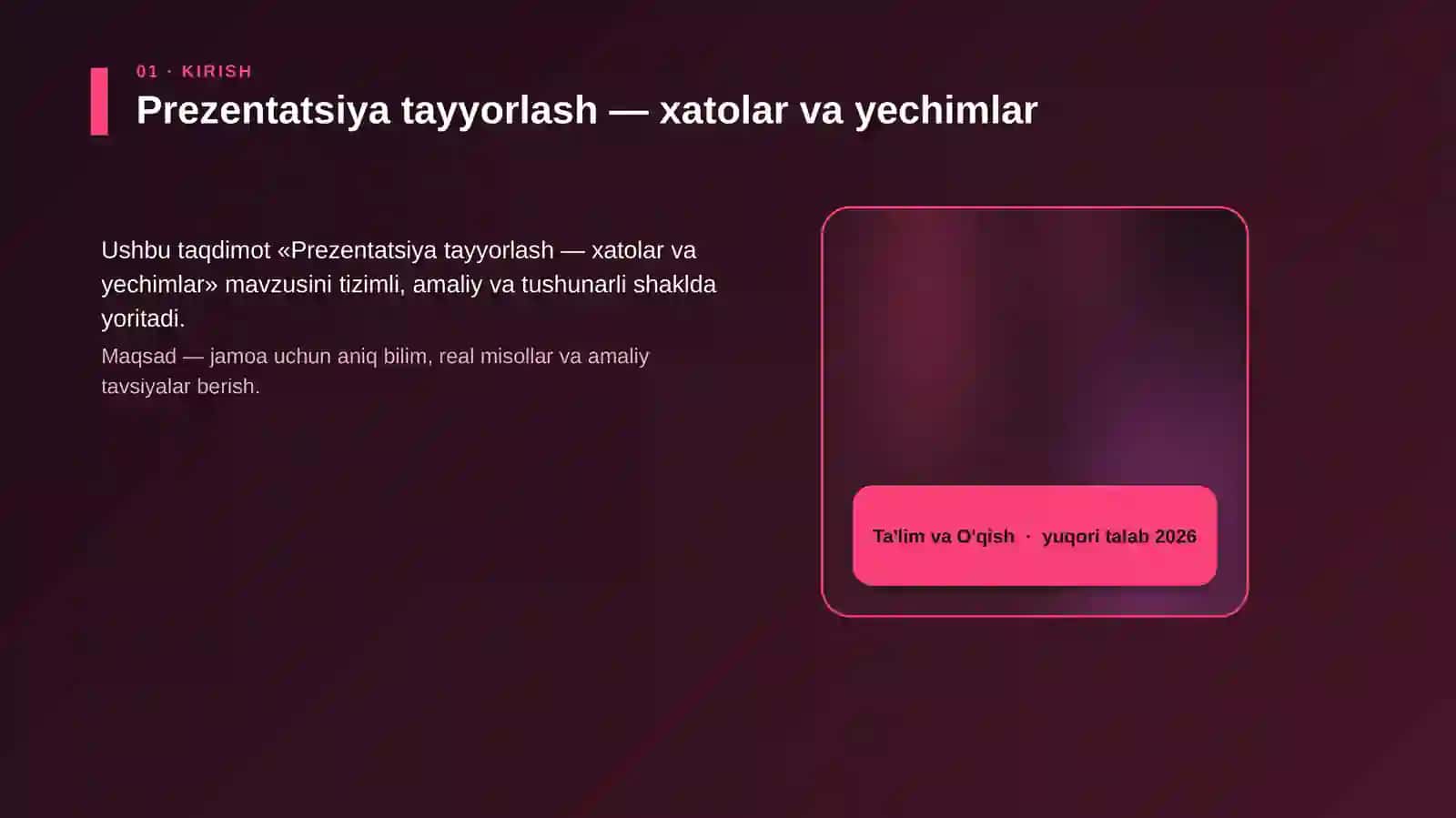 Prezentatsiya tayyorlash — xatolar va yechimlar 4