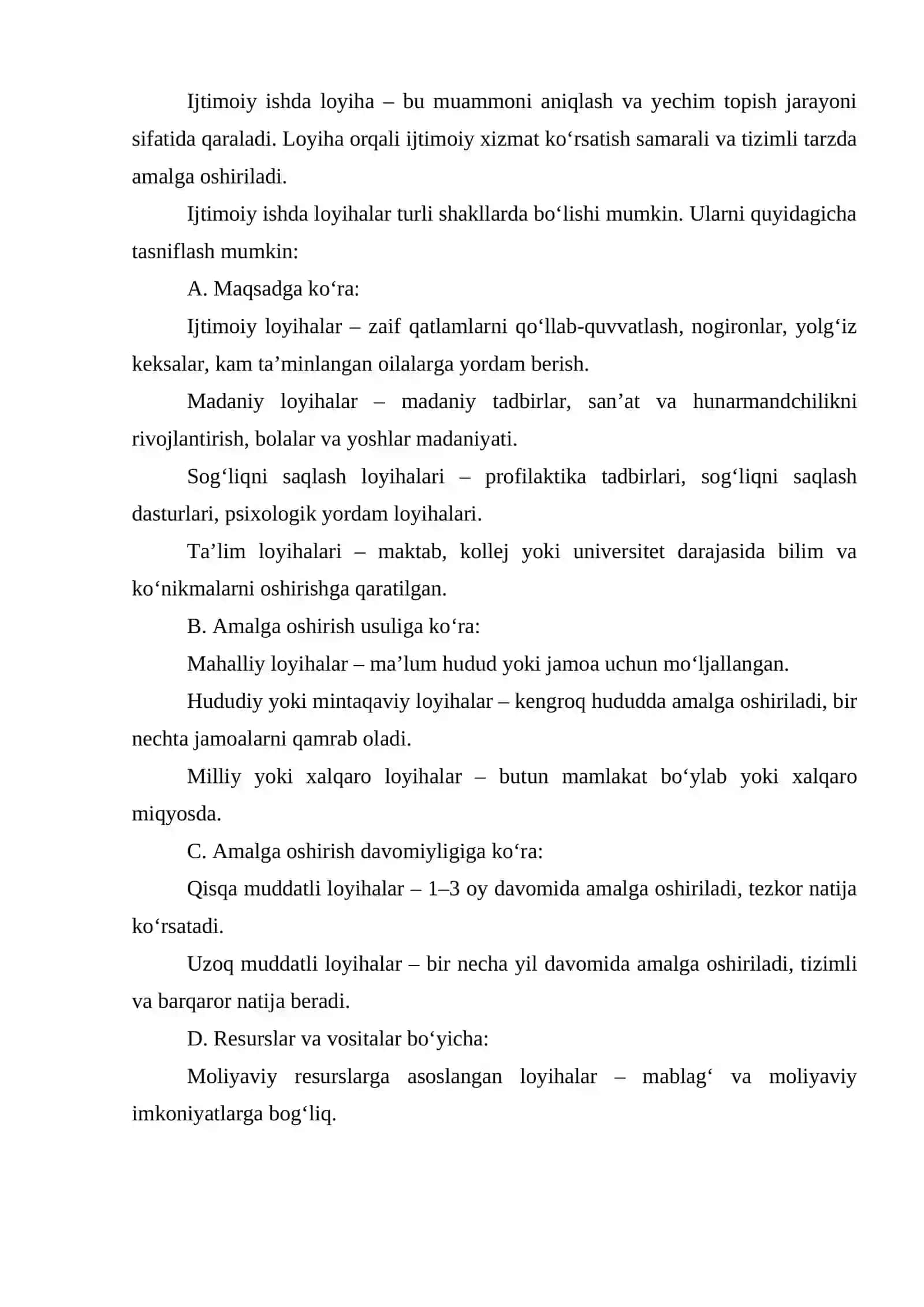 Ijtimoiy ishda loyihalarni pardozlash 4