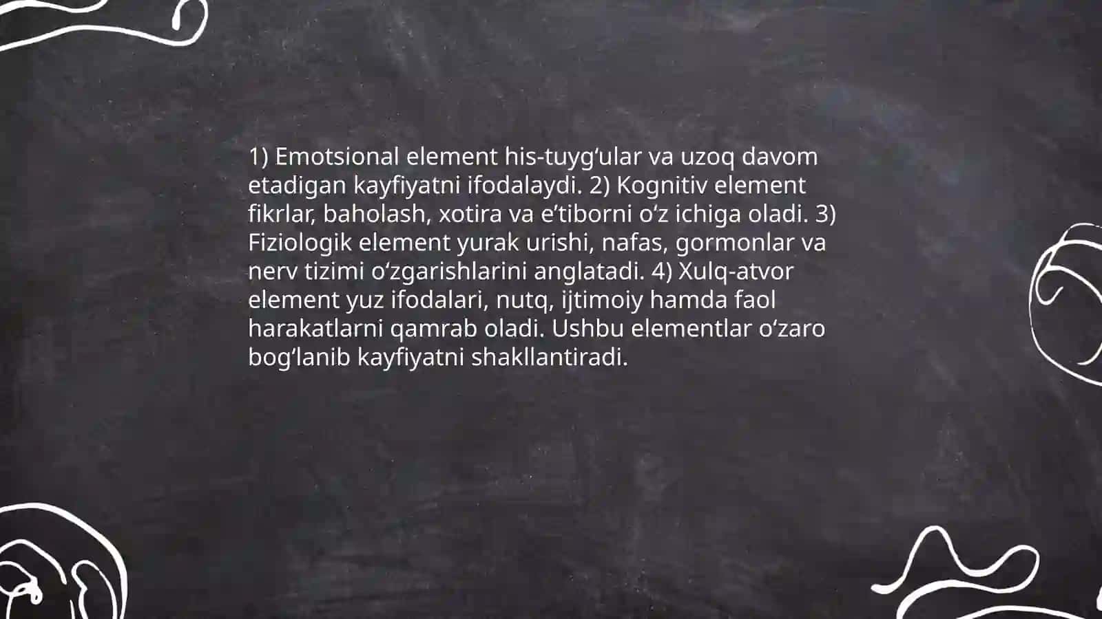 Kayfiyatning umumiy tavsifi va uning tuzilishi 4