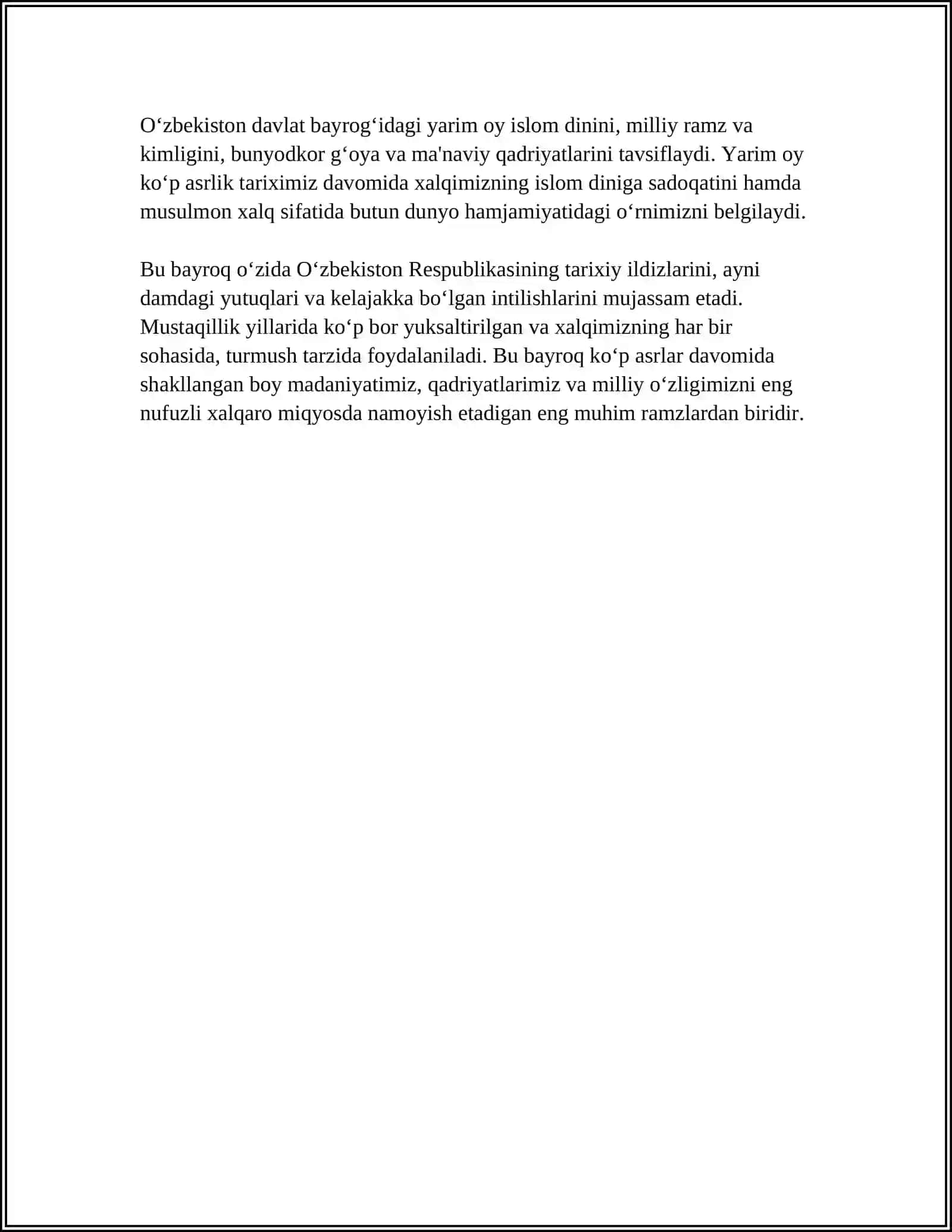 OʼZBEKISTON BAYROGʻI 4