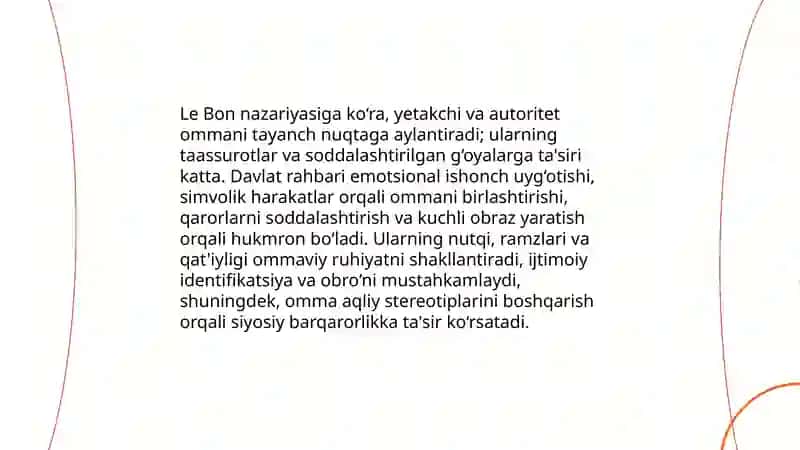 Gustav lebonning omma psixologiyasi asarida keltirilgan davlat boshqaruvini asoslari 4
